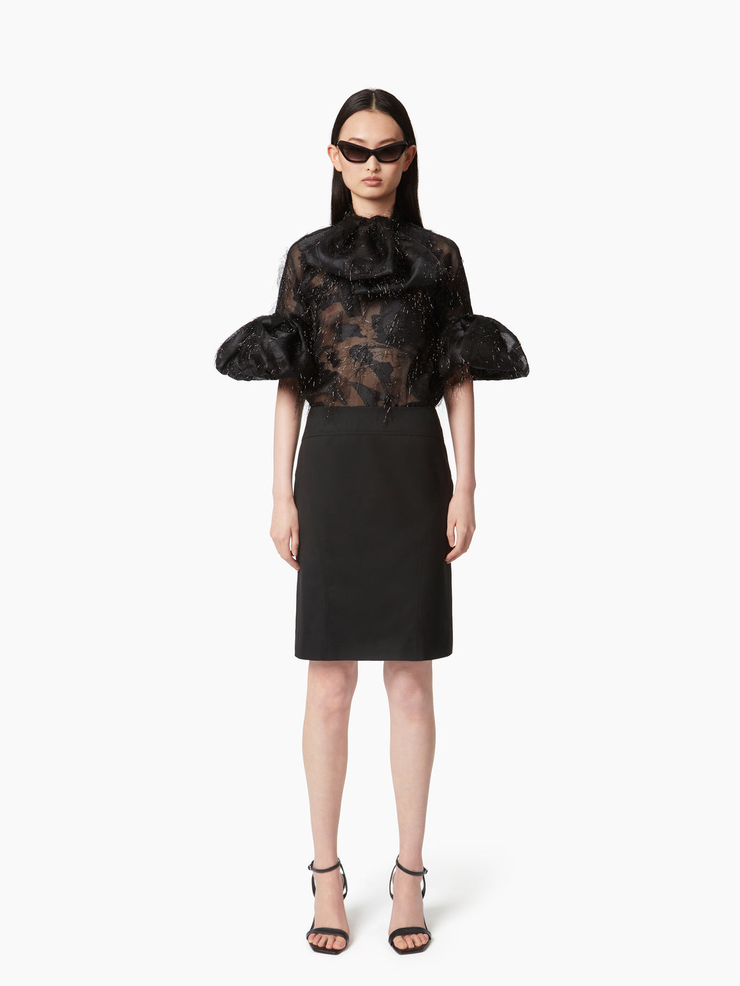 LAVALIERE SHIRT WITH COCOON SLEEVES - Nina Ricci