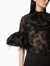 Cargar imagen en el visor de la galería, LAVALIERE SHIRT WITH COCOON SLEEVES - Nina Ricci
