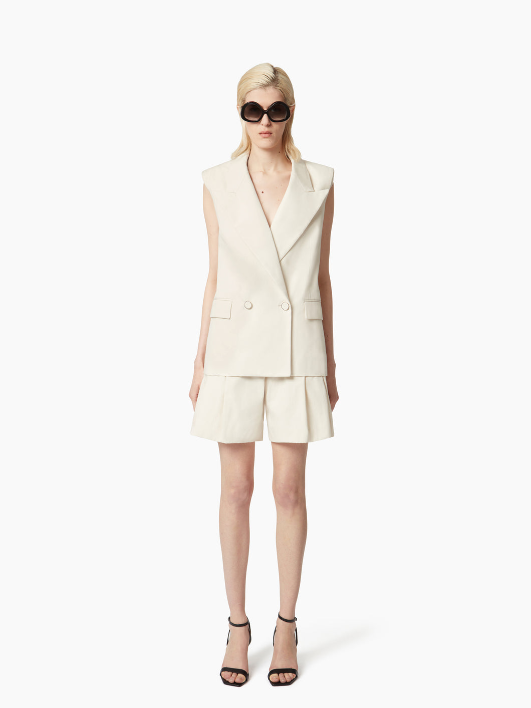 DOUBLE-BREASTED SLEEVELESS JACKET - Nina Ricci