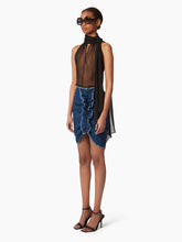 Cargar imagen en el visor de la galería, DRAPED DENIM MIDI SKIRT - Nina Ricci
