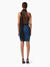 Cargar imagen en el visor de la galería, DRAPED DENIM MIDI SKIRT - Nina Ricci
