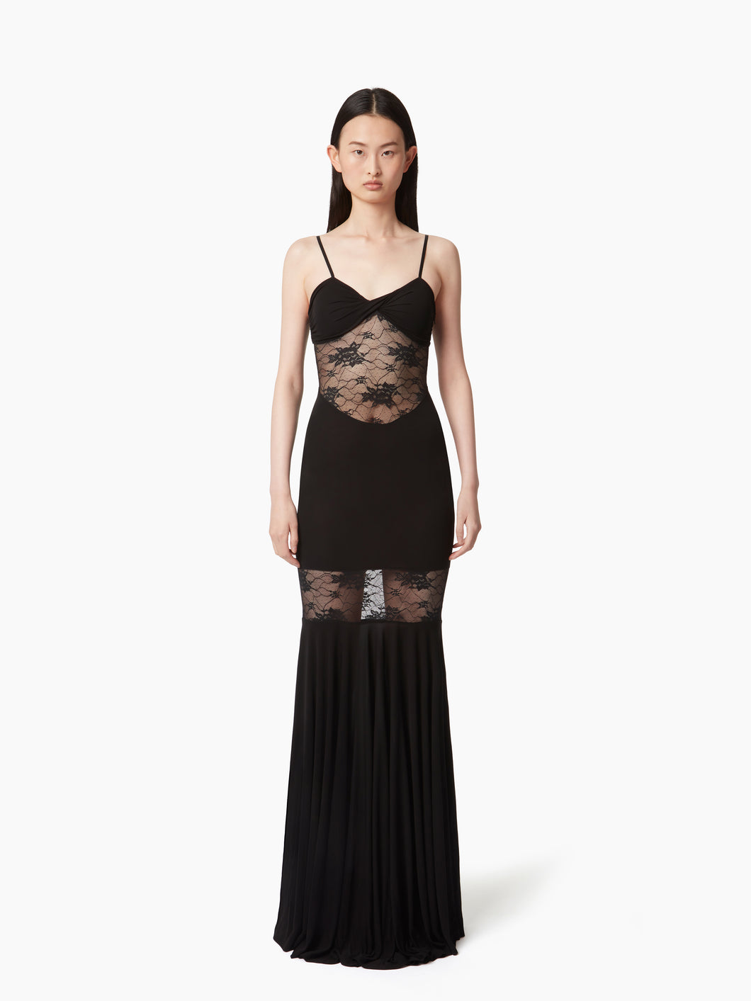 MERMAID DRESS WITH LACE INSERTS - Nina Ricci