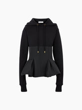 画像をギャラリービューアに読み込む, HOODIE WITH CONTRASTING PEPLUM - Nina Ricci
