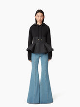 画像をギャラリービューアに読み込む, HOODIE WITH CONTRASTING PEPLUM - Nina Ricci
