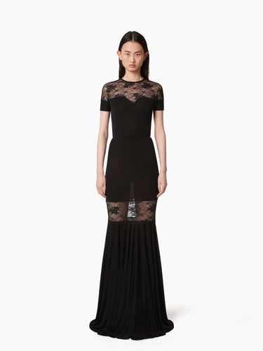 TOP WITH LACE INSERT - Nina Ricci