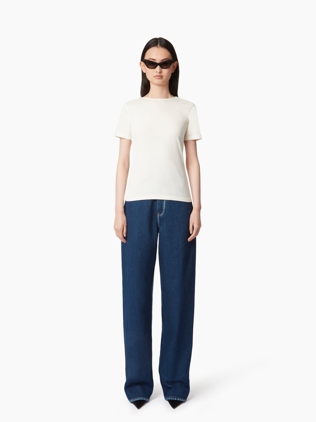 T-SHIRT WITH PLUNGING DRAPED BACK - Nina Ricci