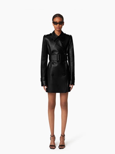 HALTER TRENCH COAT IN NAPPA LEATHER - Nina Ricci