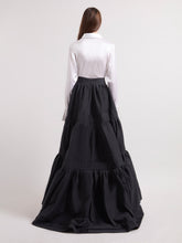 画像をギャラリービューアに読み込む, Black Taffeta Maxi Skirt
