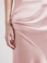 Load image into Gallery viewer, Pink asymmetrical Satin Skirt
