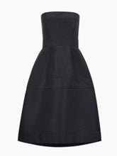 Load image into Gallery viewer, Black Taffeta Bustier Dress
