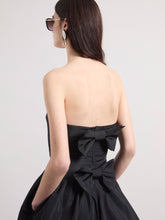 Load image into Gallery viewer, Black Taffeta Bustier Dress
