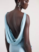 Charger l'image dans la galerie, Ice Blue Asymmetrical Satin Dress
