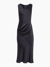 Cargar imagen en el visor de la galería, Black Asymmetrical Satin Dress

