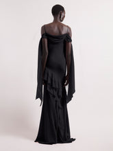Load image into Gallery viewer, Black Maxi Silk Dress
