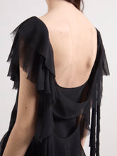 Charger l'image dans la galerie, Black Maxi Silk Dress
