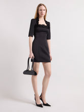 Load image into Gallery viewer, Black Cady Mini Dress
