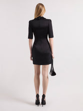 Load image into Gallery viewer, Black Cady Mini Dress
