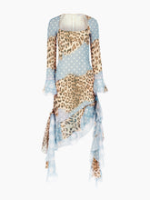 Charger l'image dans la galerie, Leopard and Polka Dots Midi Silk Dress
