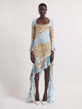 Charger l'image dans la galerie, Leopard and Polka Dots Midi Silk Dress
