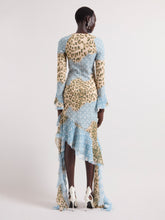 Charger l'image dans la galerie, Leopard and Polka Dots Midi Silk Dress
