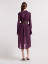 Charger l'image dans la galerie, Burgundy Midi Silk Dress
