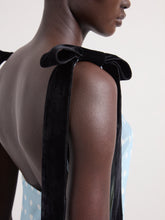 Cargar imagen en el visor de la galería, Ice Blue Polka Dots Silk Mermaid Dress
