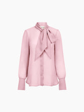 Charger l'image dans la galerie, Pink Lavallière Silk Shirt
