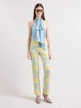 Load image into Gallery viewer, Ice Blue Halterneck Satin Top
