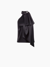 Load image into Gallery viewer, Black Halterneck Satin Top
