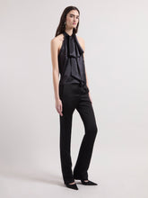 Load image into Gallery viewer, Black Halterneck Satin Top
