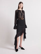 Charger l'image dans la galerie, Black Silk Blouse
