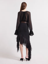 Charger l'image dans la galerie, Black Silk Blouse
