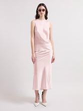 Load image into Gallery viewer, Pink Halterneck Silk Satin Top
