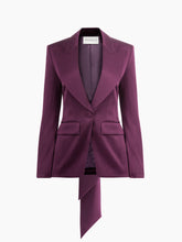 Load image into Gallery viewer, Burgundy Cady Blazer with Bow
