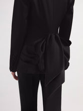Load image into Gallery viewer, Black Cady Blazer with Bow

