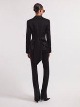 Load image into Gallery viewer, Black Cady Blazer with Bow
