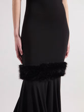 Charger l'image dans la galerie, Black Faux Fur Maxi Dress
