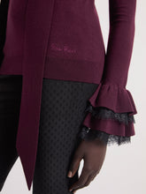 Load image into Gallery viewer, Burgundy V-Neck Wool Sweater

