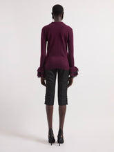 Load image into Gallery viewer, Burgundy V-Neck Wool Sweater
