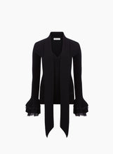Charger l'image dans la galerie, V-Neck Black Wool Sweater
