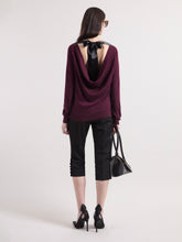 Charger l'image dans la galerie, Burgundy Open Back Sweater

