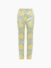 Load image into Gallery viewer, Flower Jacquard Straight Pants
