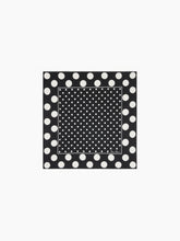Load image into Gallery viewer, Black Polka Dot Silk Scarf

