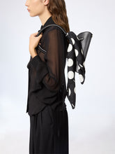 Charger l&#39;image dans la galerie, Black Polka Dot Silk Scarf
