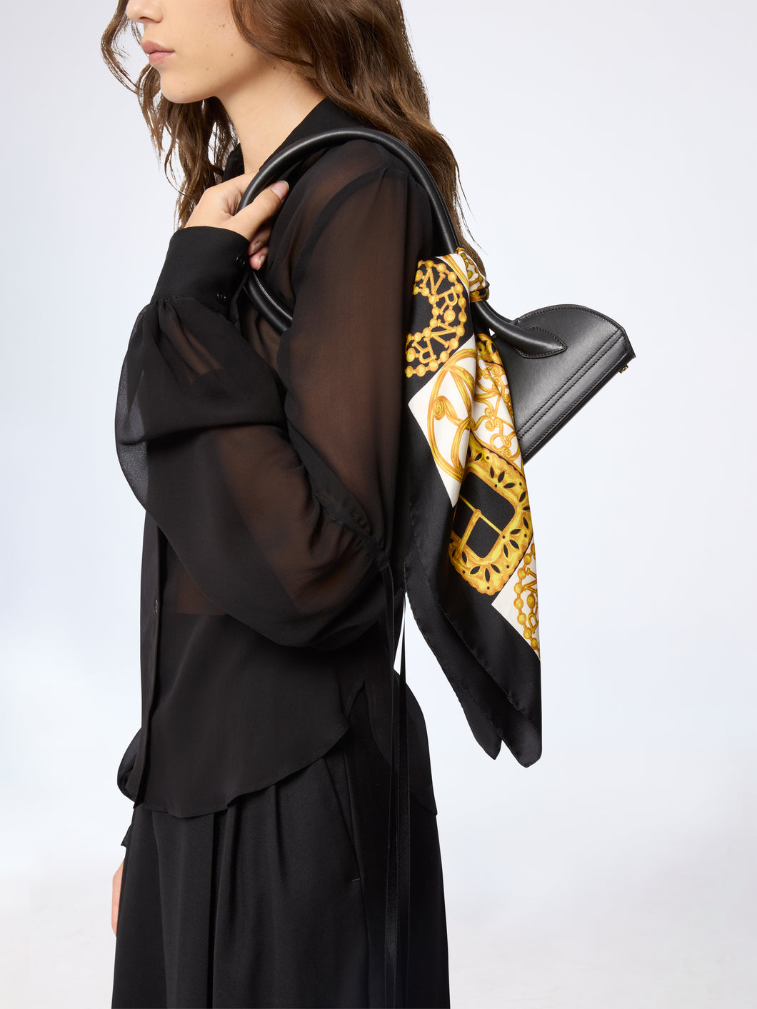 Checkered Silk Scarf