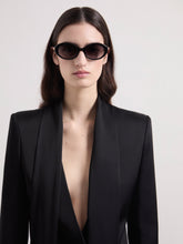 Charger l'image dans la galerie, Lunettes de soleil ovales vintage noires

