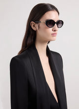 Charger l'image dans la galerie, Lunettes de soleil ovales vintage noires
