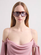 Charger l'image dans la galerie, Lunettes de soleil aviateur oversize havane
