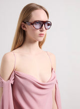 Charger l'image dans la galerie, Lunettes de soleil aviateur oversize havane

