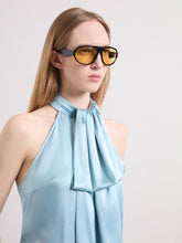 Charger l'image dans la galerie, Lunettes de soleil aviateur oversize noires
